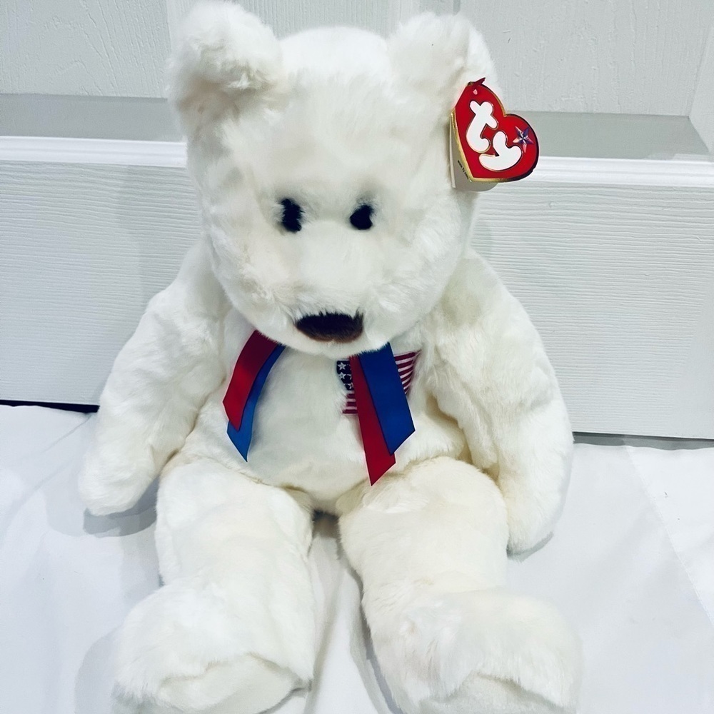 Rare, largeTy beanie, bear Liberty